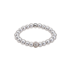 Feengleich Perlenring Light Grey mit Schmuckelement Pavé-Kugel