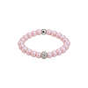 Feengleich Perlenring Dreamy Rose mit Pave-Kugel und...