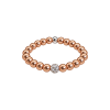 Feengleich Perlenring Bronze Pave 925er Sterlingsilber