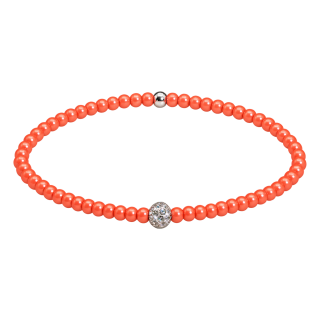 Feengleich Perlenarmband Coral Pave 925er Sterlingsilber