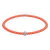 Feengleich Perlenarmband Coral Pave 925er Sterlingsilber