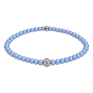 Feengleich Perlenarmband Iris Light Blue Pave 925er Sterlingsilber