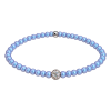 Feengleich Perlenarmband Iris Light Blue mit Pave-Kugel...