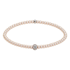 Feengleich Perlenarmband White Pearl mit Pave-Kugel und...