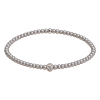 Feengleich Perlenarmband Dove Grey mit Pave-Kugel und...