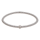 Feengleich Perlenarmband Dove Grey Pave 925er Sterlingsilber