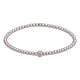 Feengleich Perlenarmband Light Grey Pave 925er Sterlingsilber