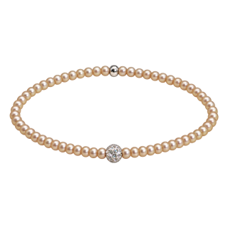 Feengleich Perlenarmband Peach Pave 925er Sterlingsilber