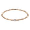 Feengleich Perlenarmband Peach Pave 925er Sterlingsilber