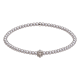 Feengleich Perlenarmband Light Grey Traube 925er Sterlingsilber