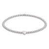 Feengleich Perlenarmband Light Grey Herz 925er...