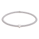 Feengleich Perlenarmband Light Grey Herz 925er Sterlingsilber