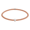 Feengleich Perlenarmband Bronze Herz 925er Sterlingsilber