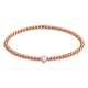 Feengleich Perlenarmband Bronze mit Herz und Kugel in 925er Sterlingsilber