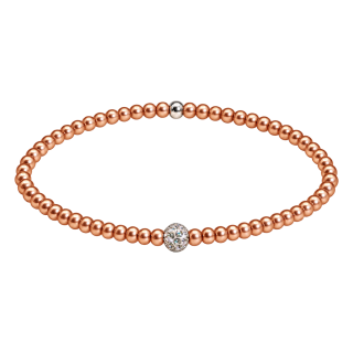 Feengleich Perlenarmband Bronze Pave 925er Sterlingsilber