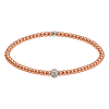 Feengleich Perlenarmband Bronze mit Pave-Kugel und Kugel...