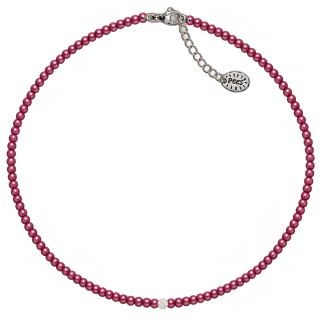 Feengleich Perlencollier Mulberry mit Pave Kugel