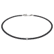 Feengleich Perlencollier Black Pearl mit Pave-Kugel