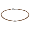 Feengleich Perlencollier Bronze mit Pave-Kugel