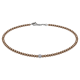 Feengleich Perlencollier Bronze mit Pave-Kugel