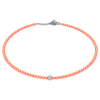 Feengleich Perlencollier Coral mit Pave-Kugel