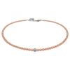 Feengleich Perlencollier Peach mit Pave-Kugel
