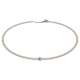Feengleich Perlencollier White Pearl mit Pave-Kugel