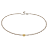 Feengleich Perlencollier Bronze mit Herz aus vergoldetem...