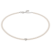 Feengleich Perlencollier White Pearl mit Herz aus 925er...