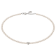 Feengleich Perlencollier White Pearl mit Herz aus 925er Sterlingsilber