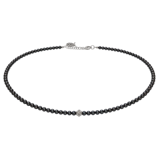 Feengleich Perlencollier Black Pearl mit Traube aus 925er Sterlingsilber