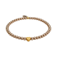 Feengleich Perlenarmband Bronze mit Herz und Kugel aus vergoldeten 925er Sterlingsilber